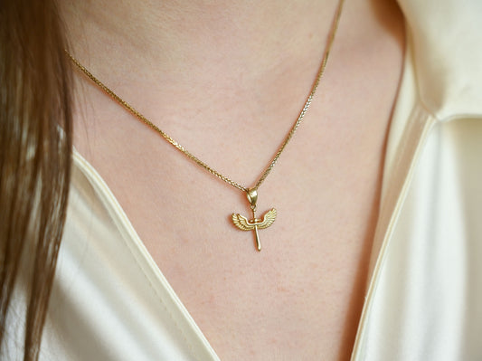 14 karaat gouden hanger in zwaardvorm
